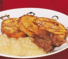 Fotzelschnitten mit Apfelmus