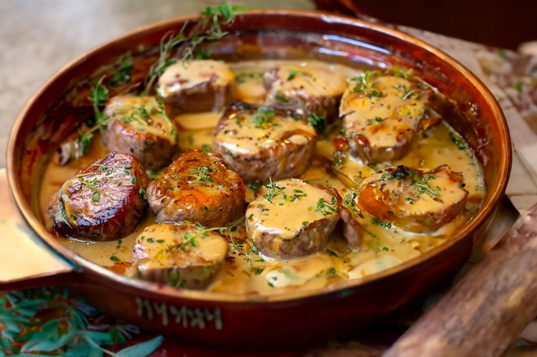 Mignons de Filet de Porc à la Moutard - Schweinsfiletmig ..